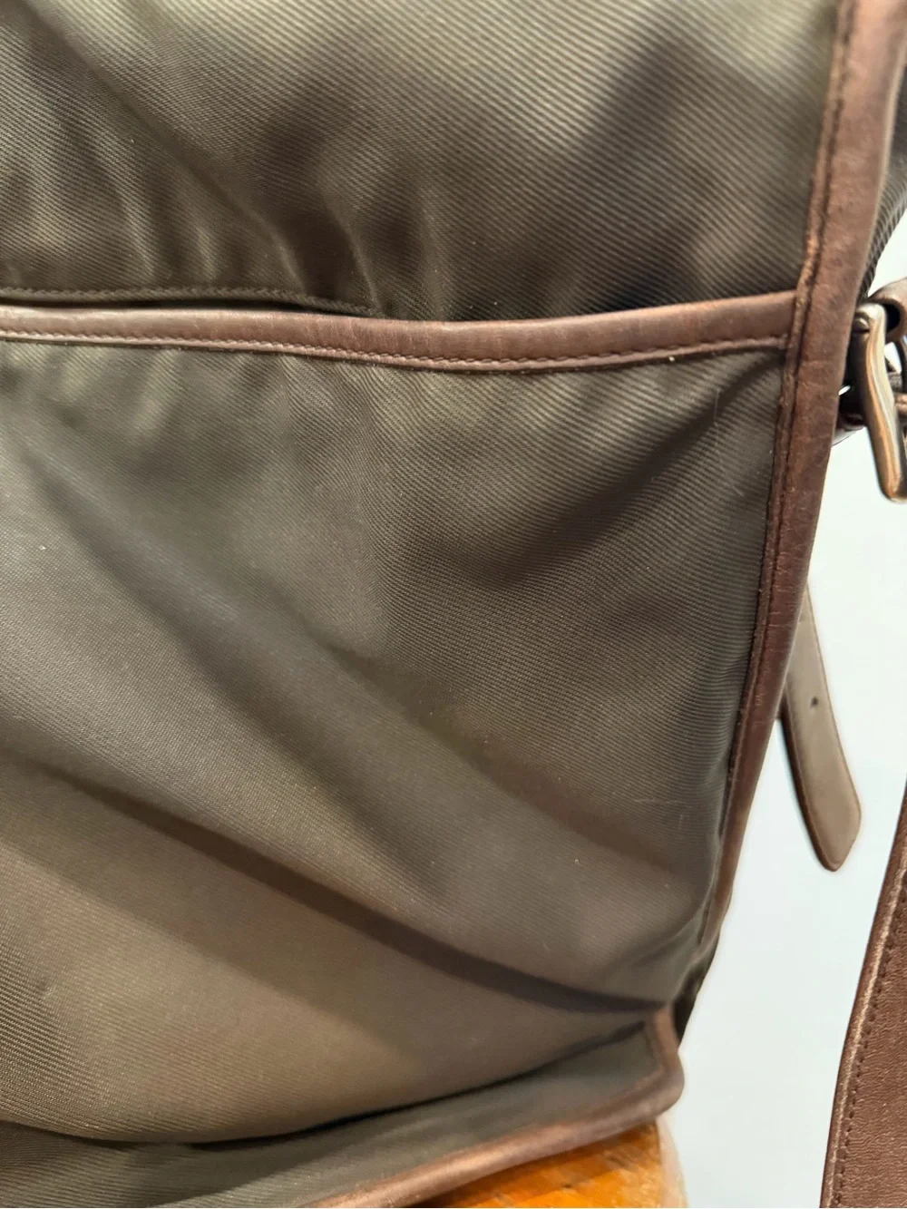 Vintage Coach 5109 Nylon Leather Messenger Bag Brown Crossbody Laptop Courier